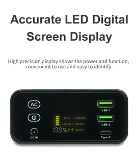 Ac 100W PD 65W ngân hàng điện ngân hàng điện 30000mAh công suất cho máy tính xách tay máy tính xách tay máy tính 100W du lịch ngoài trời sạc di động - Product Image 5