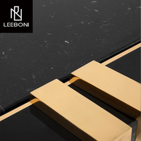Petite console noire en bois pour hall d'entrée Offre Spéciale de luxe en acier inoxydable doré table console d'entrée en plexiglas