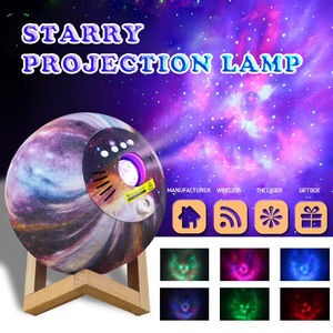 Multi-color <b>LED</b> Modern Bedroom Sitting Moon Position Star Night <b>Light</b> Projector Night Lamp with Remote Control - Product Image 3
