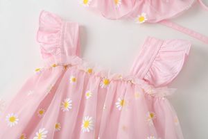 Vestito da Partito Dei Vestiti Del Bambino di Colore <span class=keywords><strong>giallo</strong></span> Della Tailandia Del Bambino Ragazza Abiti Per 1 Anno Per 0-3 Mesi di Usura Con tutu - Product Image 3