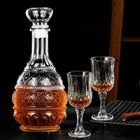 Hotsale Usine Prix Parfum Rechargeable Vide Bouteille En Verre Ambre Distributeur Décanteur En Verre avec Couvercle En Verre 1000ml
