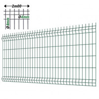 Panneau de clôture en treillis métallique soudé 3D, écologique, anti-rongeurs, pliable, robuste, galvanisé, revêtement PVC, emballage sur palette, vert