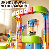 Circuit de Voiture Magique à Assembler Soi-même, Blocs de Construction Multi-Formes, Jouets Éducatifs STEM pour Enfants, Train Électronique sur Rail, Ensembles de Cubes en Plastique