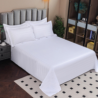 Parure de lit hôtelière en microfibre tissée blanche simple 120 GSM, 4 pièces, ensemble housse de couette, vente en gros pour projets hôteliers