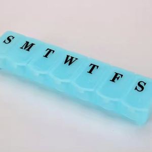 Day Pill Organizer <b>7</b> Grid Strip Divided Storage Cases Easy Daily Organization for Home Medicine and Small Items Custom Logo - Product Image 1