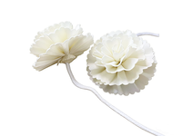 Diffuseur de parfum à fleurs en bois de sola avec coton, diamètre 6 cm et 8 cm, recharge d'huile essentielle, fleurs artisanales en bois de sola