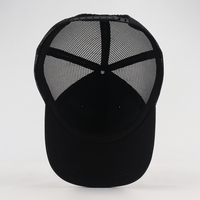 Gorra de malla con logo de parche tejido de 5 paneles, personalizada OEM de alta calidad, unisex, de moda, para pesca, ajustable, tipo trucker, venta al por mayor