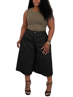 Nouveau short décontracté plissé taille haute pour femme, coupe large, avec fermeture éclair, qualité supérieure, longueur courte, grandes tailles, ample, pour l'été