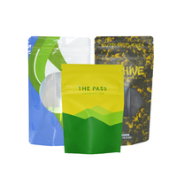 Film mat de taille personnalisée impression numérique feuille d'aluminium logo sac zip-lock refermable de qualité alimentaire