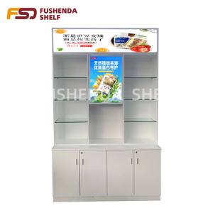 Cửa hàng mỹ phẩm hiện đại tủ trưng bày bằng gỗ với đèn LED Nước hoa trưng bày đồ nội thất đứng trưng bày nước hoa - Product Image 1