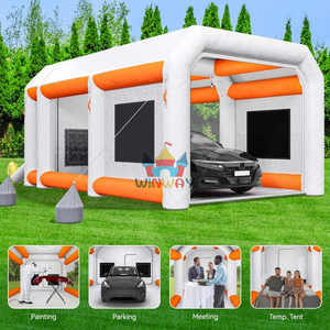 Lớn 20x13x10ft xách tay Inflatable sơn gian hàng phun Lều LED chiếu sáng Lọc Blower hệ thống cho xe đậu xe nhà để xe máy trạm - Product Image 2