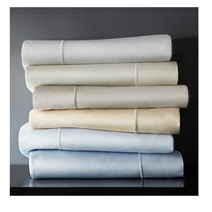 Lenzuola Personalizzate in 100% <span class=keywords><strong>Cotone</strong></span> 300TC Tinta Unita Bianche di Lusso in Raso per Hotel, Set Letto <span class=keywords><strong>Matrimoniale</strong></span> Bianco - Product Image 6