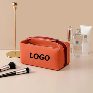 Embroidery LOGO Large-Capacity Canvas <strong>Makeup</strong> Handbag Simple Portable Waterproof and Dust-Proof Toiletry <strong>Case</strong> for Travel Storage - Product Image 4