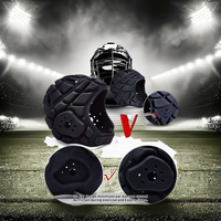 Casque Soft Shell EVA Drapeau Football 7v7 Rugby Football Couvre-chef rembourré réglable pour jeunes adultes