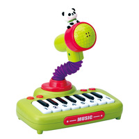 Clavier électronique multifonctionnel interactif pour enfants avec microphone intégré et personnage de dessin animé - Jouet éducatif