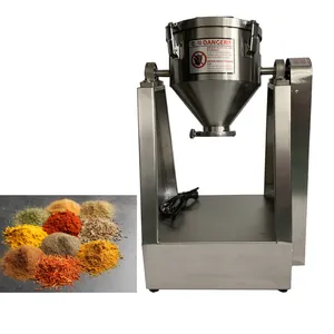 Equipo de mezcla de harina de alimentos en polvo, máquina mezcladora de premezcla, mezclador de doble cono, mezclador de polvo de condimentos de pimienta