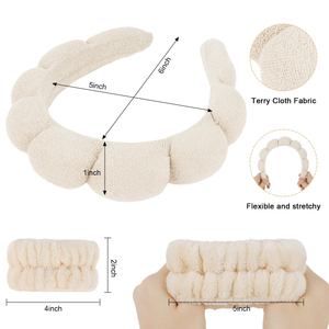 <span class=keywords><strong>Set</strong></span> di Fascette per Capelli in Morbido Pile Corallo - Simpatiche Fascette con Orecchie di Animali per Trucco e Cura della Pelle - Confezione da 2 Pezzi - Product Image 6