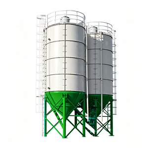Silo de stockage de ciment 50T 100T 200T, réservoir vertical en acier boulonné avec pompe et moteur pour le stockage en vrac de cendres volantes en poudre, pour la construction en béton - Product Image 1