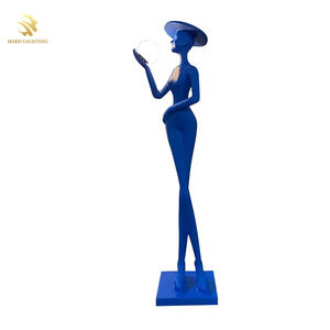 Figura di arte creativa moderna scultura lampada da terra a LED decorazione in resina leggera <span class=keywords><strong>per</strong></span> soggiorno o cappello da donna - Product Image 5