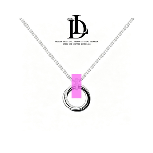Collana da Donna <span class=keywords><strong>Serie</strong></span> <span class=keywords><strong>LOVE</strong></span> con Catena in Bambù Placcata Oro 18K, Design alla Moda, Stile Sportivo, Collana da Festa per Signore - Product Image 6