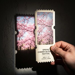 Billet souvenir personnalisé en papier <span class=keywords><strong>photo</strong></span> semi-transparent avec fenêtre de projection et bord festonné, pour Kpop, Anime, Mariage - Product Image 1
