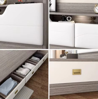 Ensemble de meubles de chambre à coucher d'hôtel portables minimalistes de Offres Spéciales cadre de lit King Queen Size en bois d'emballage plat