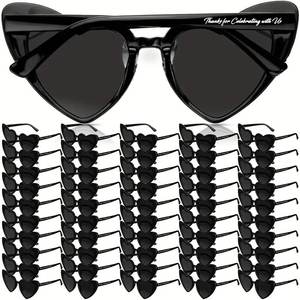 نظارات شمسية بشعار مخصص على شكل قلب لحفلات الزفاف - Product Image 1