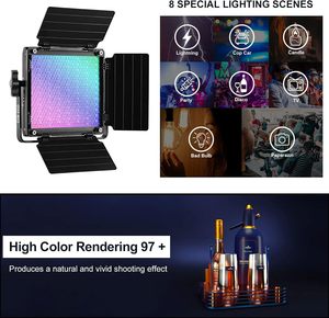 Panel de luz de video LED GVM 850D RGB, <span class=keywords><strong>Kit</strong></span> de iluminación de fotografía profesional, luces de relleno de Youtube con Control de aplicación para transmisión en vivo - Product Image 2