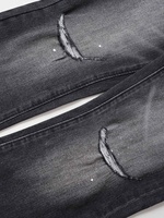 Jeans pour hommes Jeans en coton de luxe Hip Hop Pantalons pour hommes Patchs Denim évasé Y2K Denim délavé de qualité supérieure Marque de créateur
