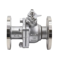 Katup Bola Baja Tahan Karat 304/316 CF8M CF8 ASME B16.34 DN50 ISO 5211 Pemasangan Langsung Pad Full Port Manual Flanged End Gas OEM