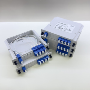 ตัวแยกสัญญาณออปติคอล PLC แบบเสียบปลั๊ก 1x8 LC UPC ยอดขายดี ลดการสูญเสียสัญญาณในการเชื่อมต่อ สำหรับเครือข่ายไฟเบอร์ - Product Image 3
