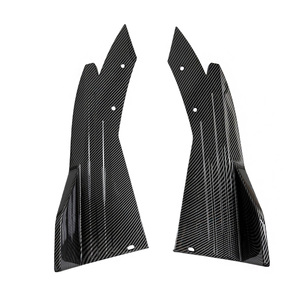 2 piezas Difusor de parachoques trasero universal para coche, Protector de faldón lateral tipo canard, Tira de labio para parachoques trasero - Product Image 5