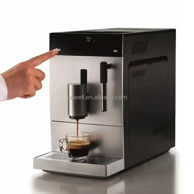 ANWELL Fully Automatic Coffee Maker Professional Espresso Office Smart Coffee Machine Espresso Machine with Milk Tube