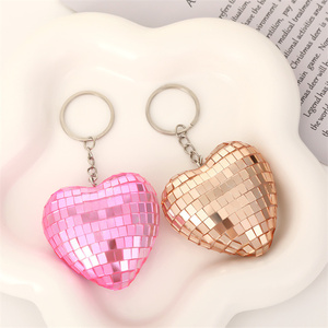 Al por mayor Llavero Colgante de Bola de Discoteca con Forma de Corazón y Espejo, Creativo, para el Día de San Valentín - Product Image 3
