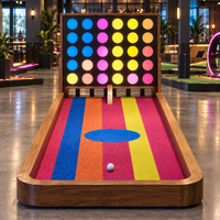 Défi de golf Quatre à la suite : Équipement de mini-golf portable 9 trous pour centre de divertissement familial