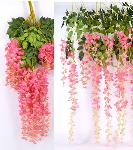 Decorazioni per matrimoni, ghirlande di fiori di glicine artificiali in seta, rampicanti di rattan, fiori per la sposa, ghirlanda per casa, giardino, <span class=keywords><strong>hotel</strong></span> - Product Image 5