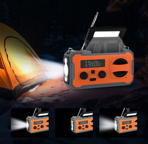 Multifunctional FM/AM Solar Hand-Crank Emergency Radio with 4000mAh Power Bank and Flashlight - Product Image 4
