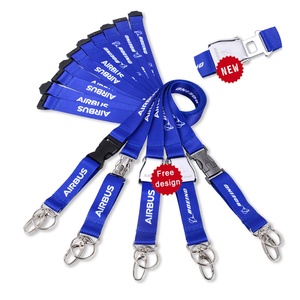 Lanières promotionnelles personnalisées en gros avec impression sérigraphique du logo, en polyester, avec mousqueton d'avion – Conception gratuite - Product Image 4