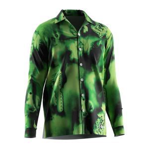 Chemise de plage personnalisée pour homme à manches longues, séchage rapide, motif floral, style bord de mer, idéale pour l'été - Product Image 3