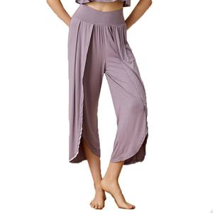 กางเกงโยคะเอวสูงแบบสั่งทำพิเศษ ระบายอากาศได้ดี น้ำหนักเบา พร้อมยางยืด สีพื้น สำหรับการทำสมาธิ - Product Image 5