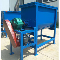 Mélangeur de sol multifonctionnel horizontal industriel de 400 L, mélangeur de poudre sèche à ruban pour épices et engrais de 100 kg à 200 kg