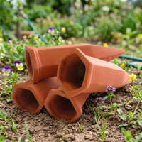 Piques d'arrosage pour plantes en terre cuite, lot de 4, piquets d'arrosage auto-irrigants
