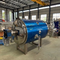 Stérilisateur horizontal à autoclave pour bocaux en verre avec panier à roulettes
