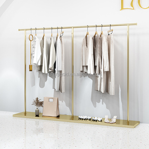 Porte-vêtements Porte-vêtements Boutique Or Vêtements Suspendus Mur Tuyau Vêtements Présentoir Étagère pour Magasin de Vêtements - Product Image 4