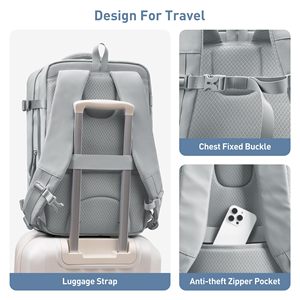 Large Capacity Expandable <b>Backpack</b> with TSA-Approved Design and Multiple Organized Compartments for Business and Trips - Product Image 6
