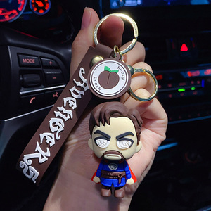 Hot Bán Dễ Thương Phim Hoạt Hình <span class=keywords><strong>3D</strong></span> Cao Su Thân Thiện Với Môi Không-Độc Hại Móc Chìa Khóa Chuỗi <span class=keywords><strong>Spiderman</strong></span> Siêu Hoạt Hình Móc Khóa - Product Image 5