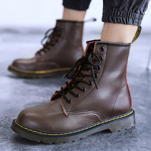 Scarpe da <span class=keywords><strong>neve</strong></span> da <span class=keywords><strong>uomo</strong></span> alte stile britannico per stivali Martin Casual invernali da esterno in grandi dimensioni con chiusura stringata - Product Image 4