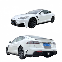 Kit carrosserie en fibre de carbone pour Tesla Model S, style LART, pare-chocs avant et arrière, jupes latérales, aileron, lames d'air, amélioration du pare-chocs de voiture