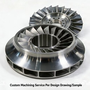 ใบพัดเทอร์โบแบบ 5 แกน ผลิตด้วยเครื่อง CNC สำหรับปั๊มเทอร์โบกังหันแก๊ส ใบพัดดูดอากาศแบบ OEM ใบพัดเทอร์โบแบบแรงเหวี่ยง พร้อมการตัดด้วยลวด EDM - Product Image 1
