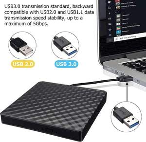 ไดรฟ์ซีดี/ดีวีดีภายนอกสำหรับแล็ปท็อป, เครื่องเขียนซีดี USB 3.0, เครื่องเล่นดีวีดีสำหรับแล็ปท็อป, แมค, พีซี, วินโดวส์ 11/10/8.1/<span class=keywords><strong>7</strong></span> - Product Image 4